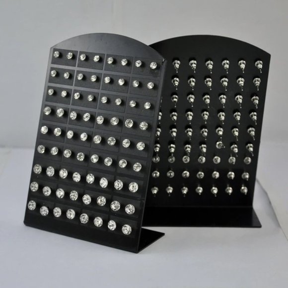 4-8mm 0.84-2Ct Round Cut Simulated Diamonds Back Screw-in Silver Studs Earrings - Picture 14 of 16